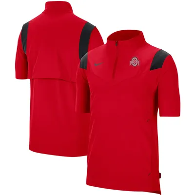 Nike Ohio State Coach Short Sleeve Quarter-Zip Jacket - Men's