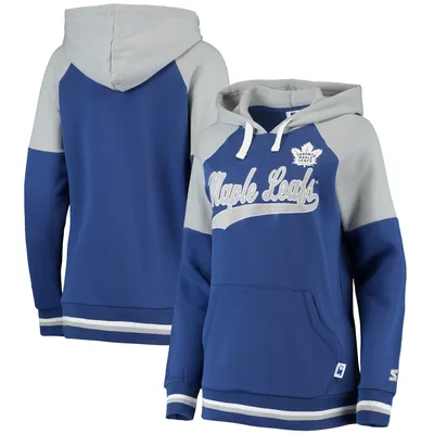 Starter Maple Leafs Crossbar Raglan Pullover Hoodie - Women's