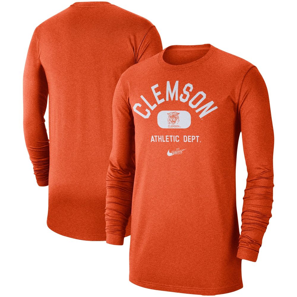 Nike Clemson Textured Long Sleeve T-Shirt - Men's