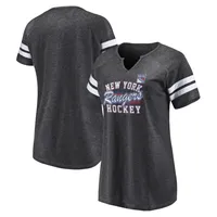 Fanatics Rangers Quick Out Raglan Notch Neck T-Shirt - Women's