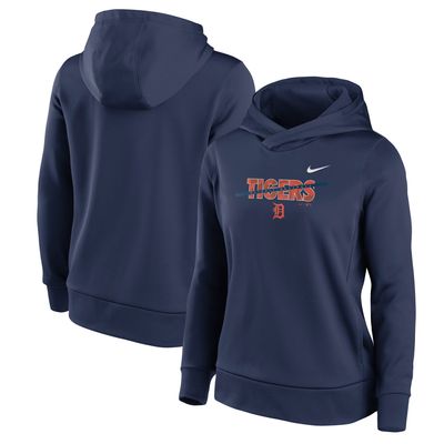 Profile Women's Navy Detroit Tigers Plus Size Colorblock Pullover Hoodie