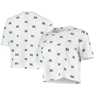 Boxercraft Michigan Cropped Allover Print T-Shirt - Women's