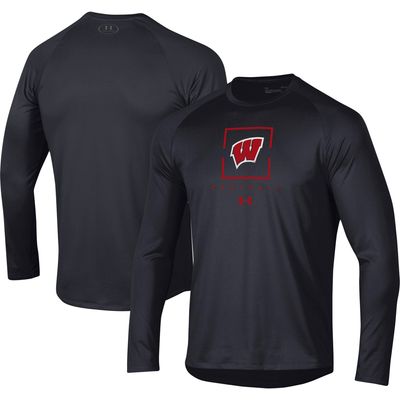 Under Armour Wisconsin Football Raglan Long Sleeve T-Shirt - Men's