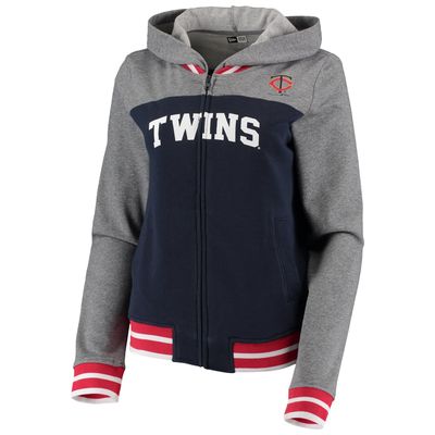 New Era Twins French Terry Varsity Full-Zip Hoodie - Women's