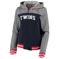 New Era Twins French Terry Varsity Full-Zip Hoodie - Women's