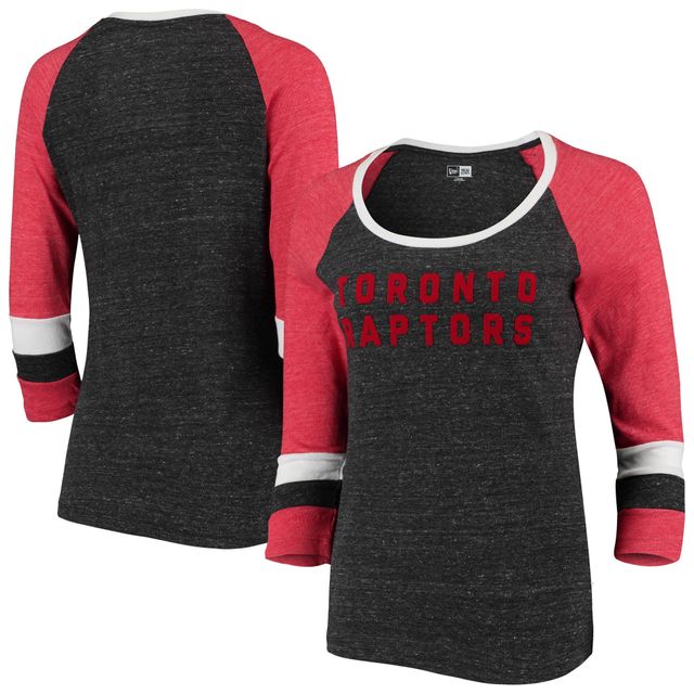 New Era Raptors Tri-Blend Jersey 3/4-Sleeve T-Shirt - Women's