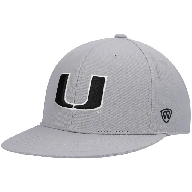 adidas Men's White/Pink Miami Hurricanes On-Field Baseball Fitted