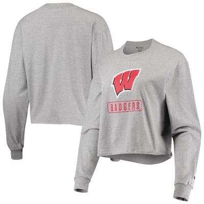 Champion Wisconsin Boyfriend Cropped Long Sleeve T-Shirt - Women's
