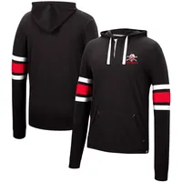 Colosseum Nebraska Blackshirts Long Sleeve Hoodie T-Shirt - Men's