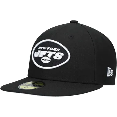 New York Jets New Era Chrome Color Dim 59FIFTY Fitted Hat - Cream