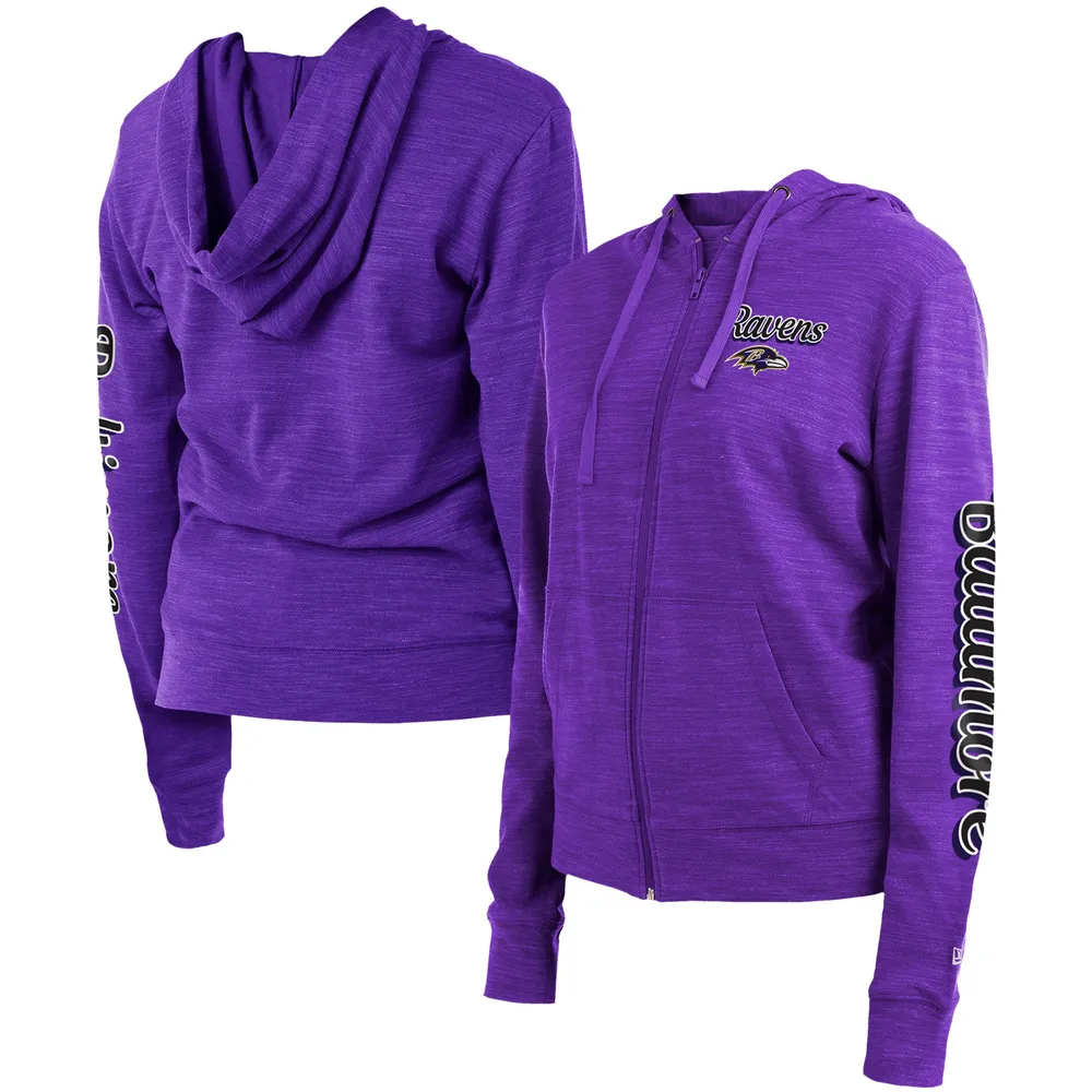 New Era Ravens Reverse Full-Zip Hoodie - Women's