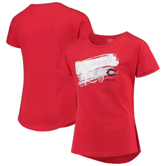 Girls Toddler Tiny Turnip Red St. Louis Cardinals Stacked Fringe T-Shirt Size:3T