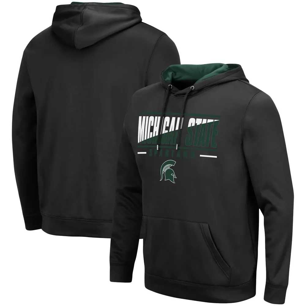 Colosseum Michigan State Slash Stack 2.0 Pullover Hoodie - Men's