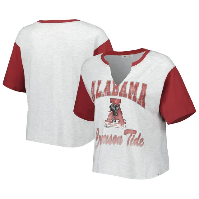 : '47 Women's Gray/Cardinal Arizona Cardinals Sandy Daze Dolly  V-Neck Cropped T-Shirt : Sports & Outdoors