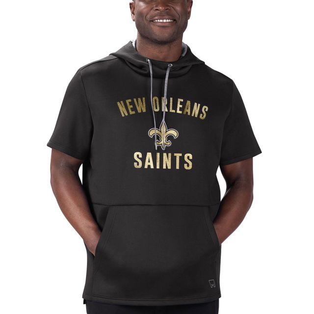 NFL New Orleans Saints Big Logo Sweater Pullover Hoodie - Black