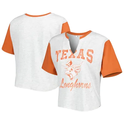 47 Brand Texas Dolly Cropped V-Neck T-Shirt - Women's