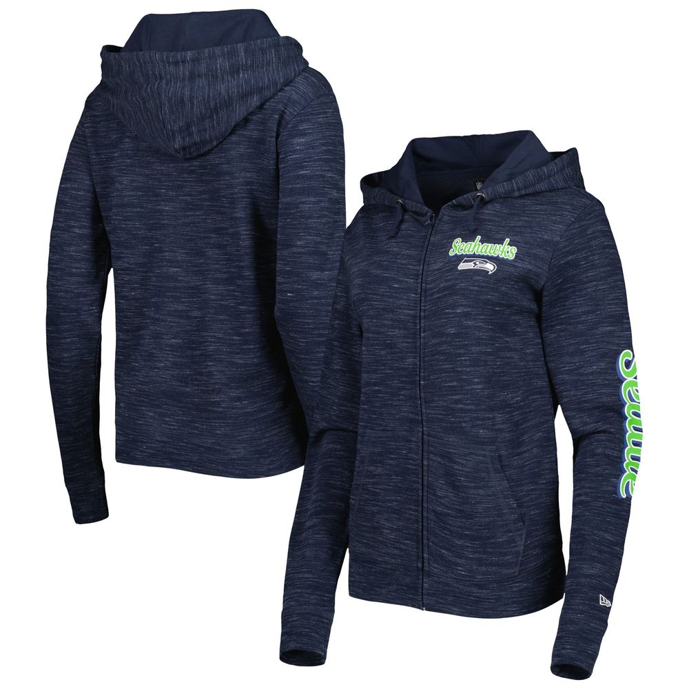 New Era Seahawks College Reverse Full-Zip Hoodie - Women's