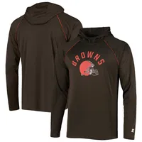 Starter Browns Raglan Long Sleeve Hoodie T-Shirt - Men's