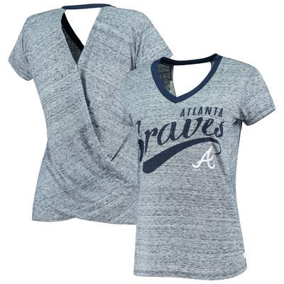 Touch Braves Hail Mary V-Neck Back Wrap T-Shirt - Women's