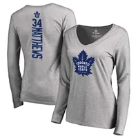 Fanatics Maple Leafs Backer V-Neck Long Sleeve T-Shirt - Women's