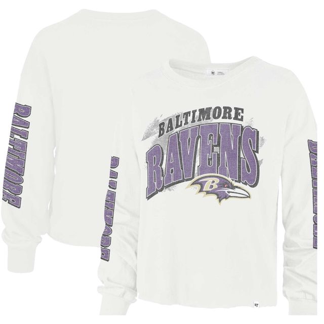 Women's Fanatics Branded Purple/Black Baltimore Ravens Ombre Long Sleeve T- Shirt