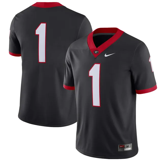 Nike Men's Georgia Bulldogs #1 Red Dri-Fit Game Football Jersey, Small