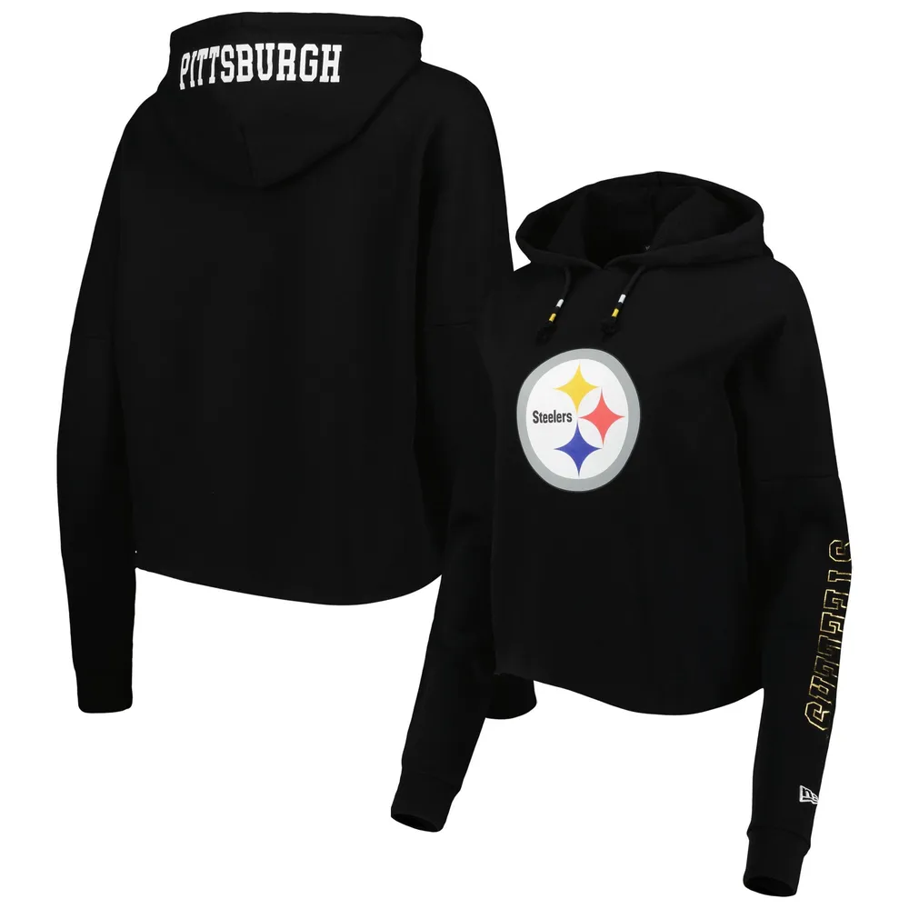 New Era Steelers Foil Sleeve Pullover Hoodie - Women's