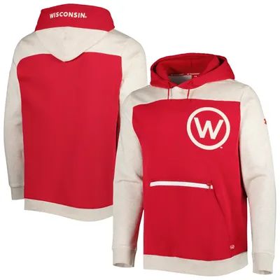 Under Armour Wisconsin Iconic Block All Day Pullover Hoodie - Men's