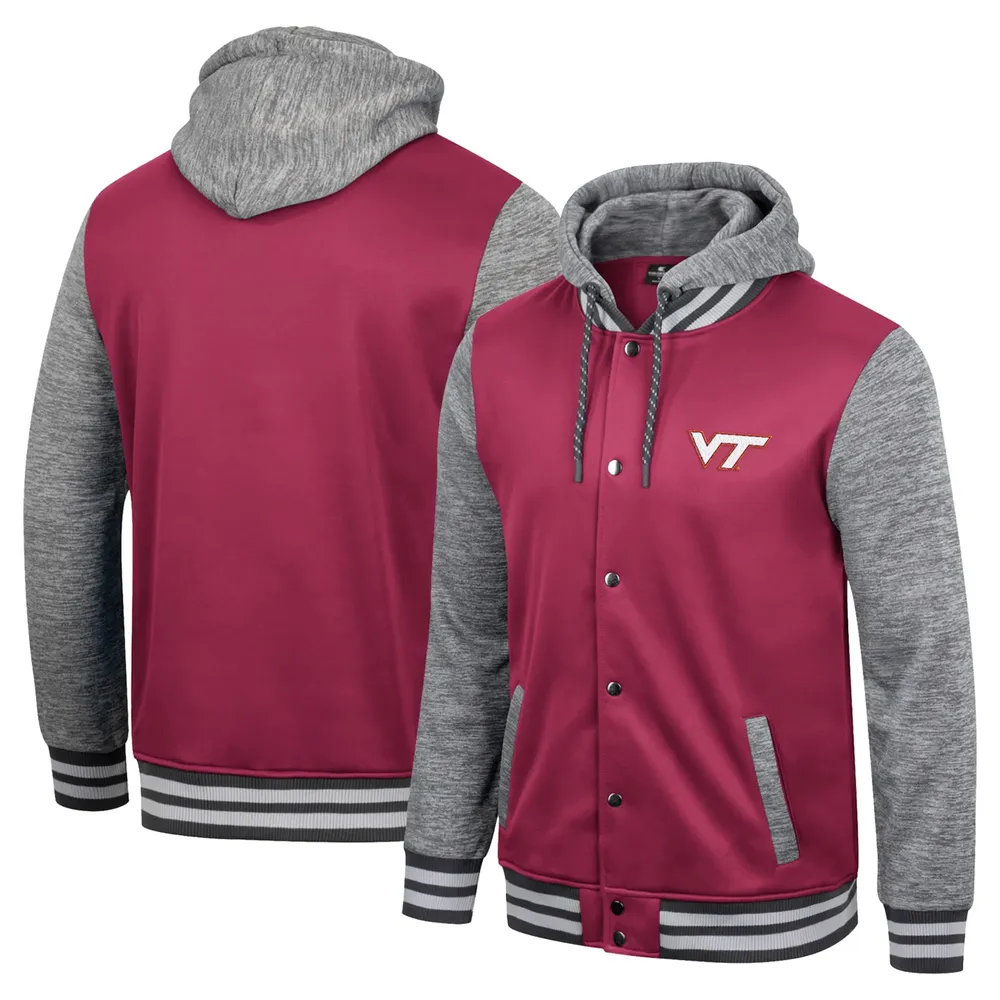 Colosseum Virginia Tech Robinson Hoodie Full-Snap Jacket - Men's