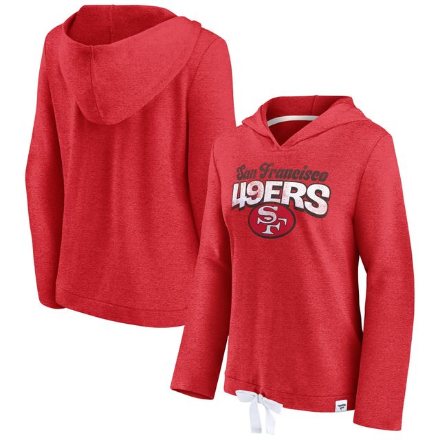 Fanatics 49ers First Team Flowy Cropped Pullover Hoodie - Women's