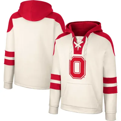 Colosseum Ohio State Lace-Up 4.0 Vintage Pullover Hoodie - Men's