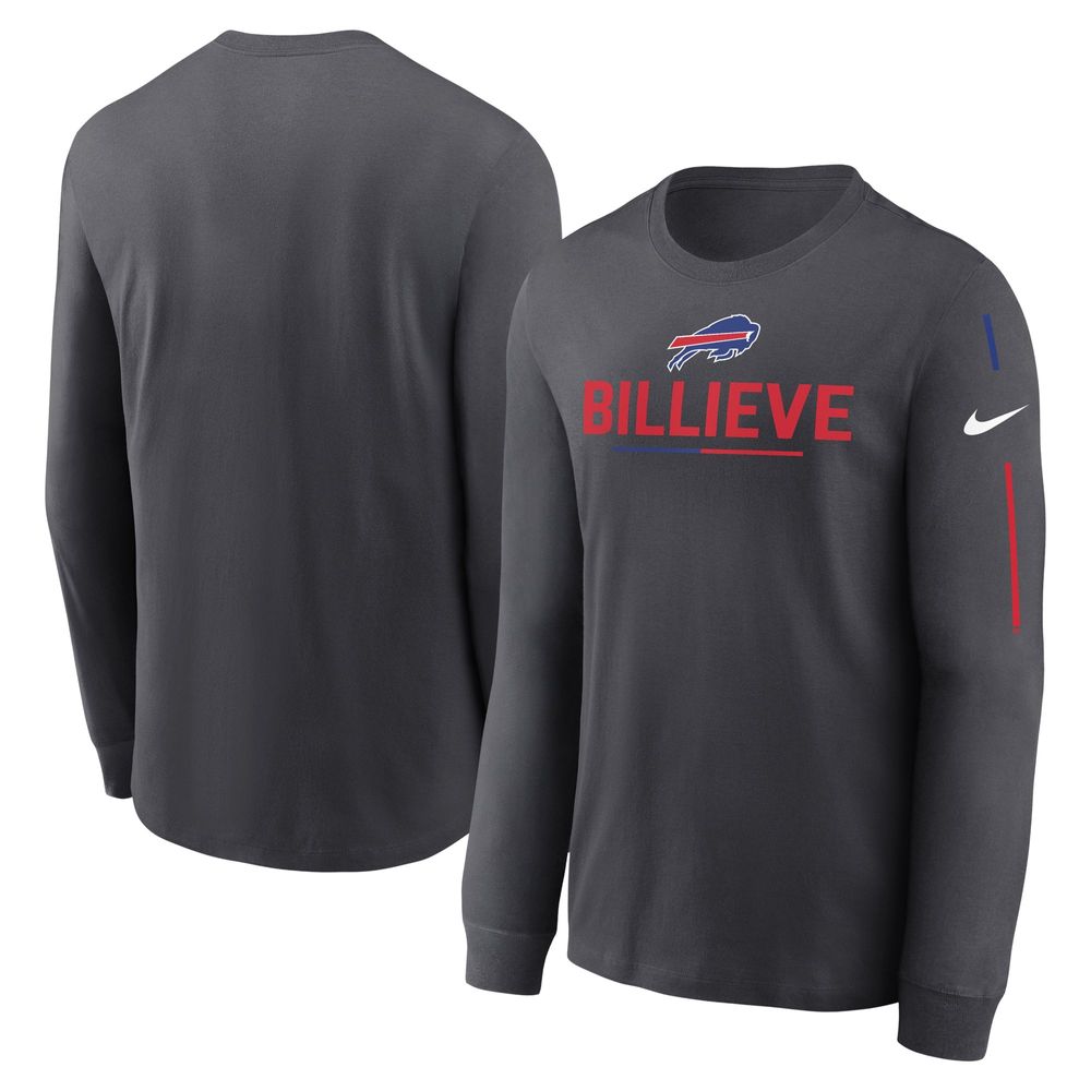 Nike Bills Team Slogan Long Sleeve T-Shirt - Men's