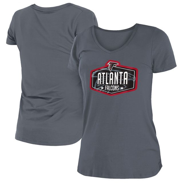 New Era Falcons 2021 Draft Hook V-Neck T-Shirt - Women's