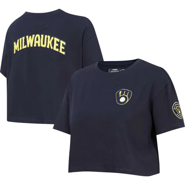 Lids Milwaukee Brewers New Era Women's Colorblock T-Shirt - White