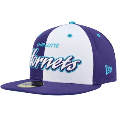Men's New Era Purple Charlotte Hornets Back Half 9FIFTY Snapback