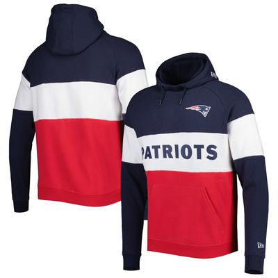 New Era Patriots Colorblock Current Pullover Hoodie - Men's