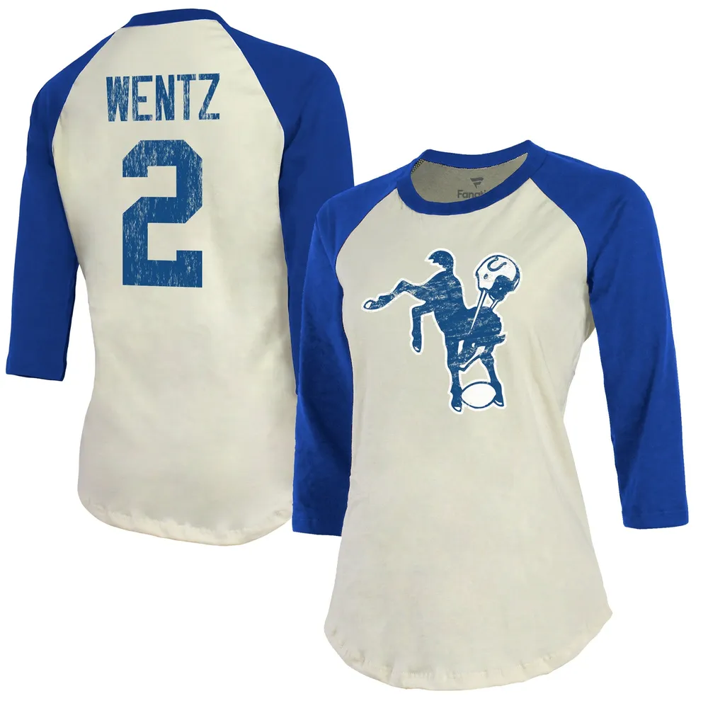 Majestic Threads Colts Fanatics Branded Raglan 3/4-Sleeve T-Shirt