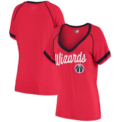 New Era Wizards Piped V-Neck T-Shirt - Women's