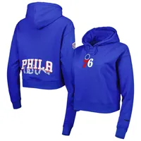 Pro Standard 76ers Classic Fleece Cropped Pullover Hoodie - Women's