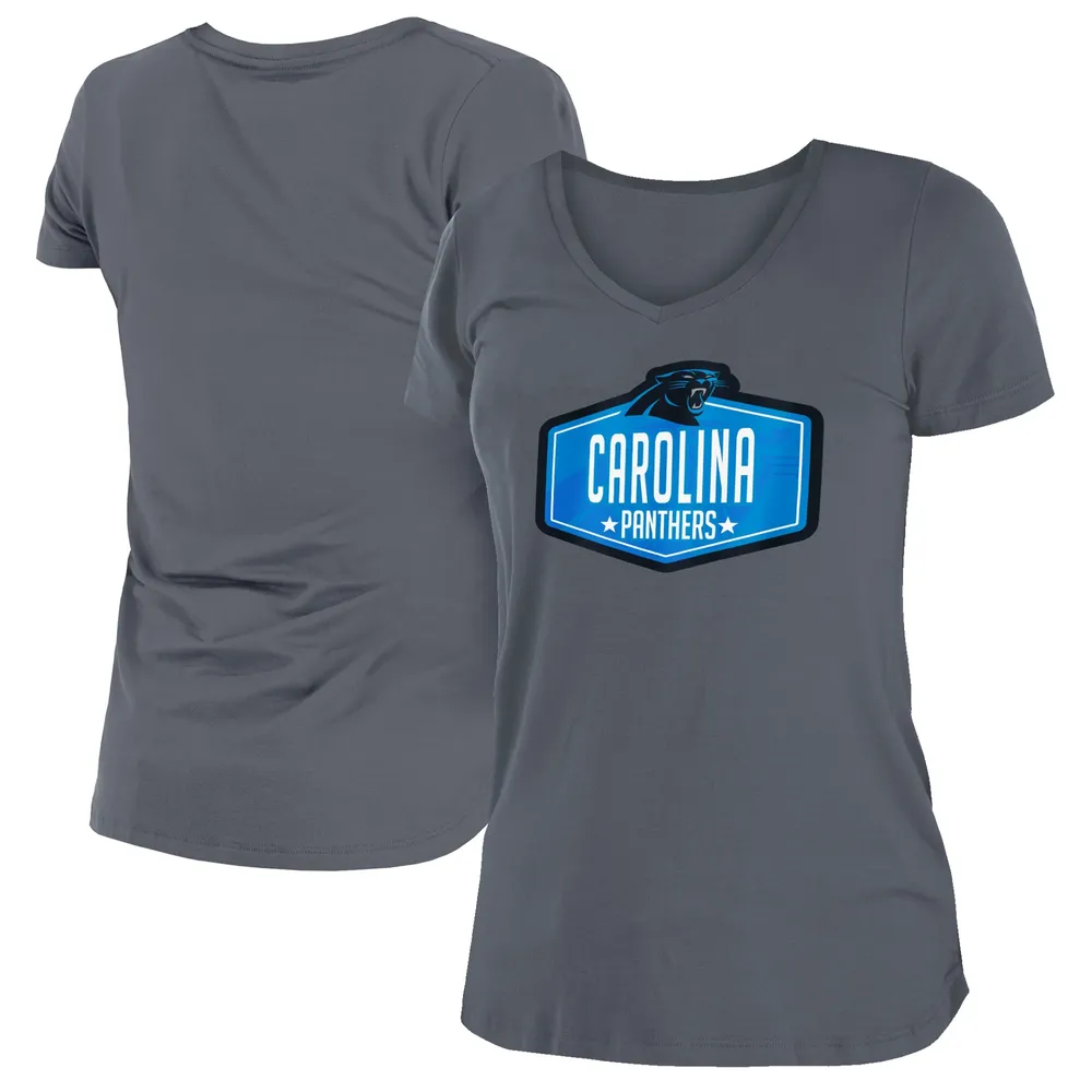 New Era Panthers 2021 Draft Hook V-Neck T-Shirt - Women's