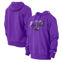 New Era Ravens Ink Dye Pullover Hoodie - Men's