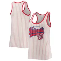 New Era Nationals Pinstripe Scoop Neck Tank Top - Women's