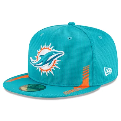 New Era Dolphins 2021 Sideline Home 59FIFTY Fitted Hat - Men's