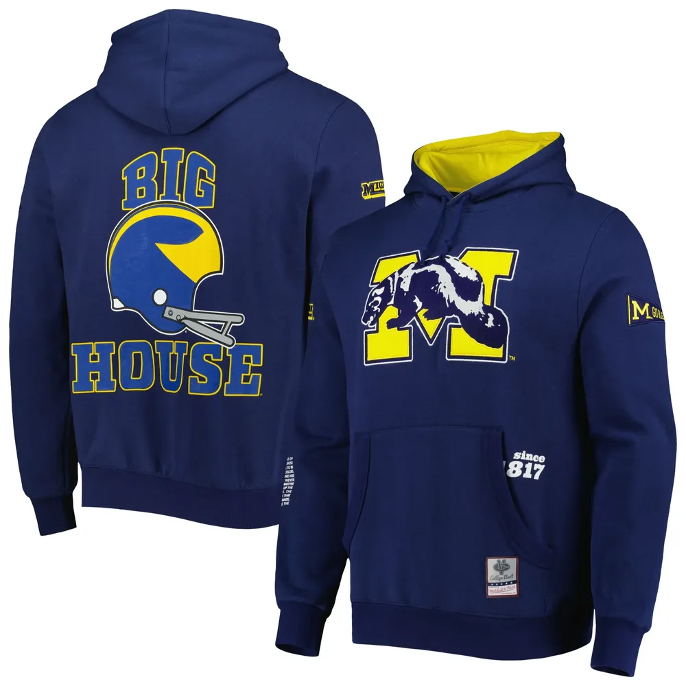 Mitchell & Ness Michigan Team Origins Pullover Hoodie - Men's