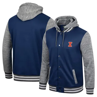 Colosseum Illinois Robinson Hoodie Full-Snap Jacket - Men's