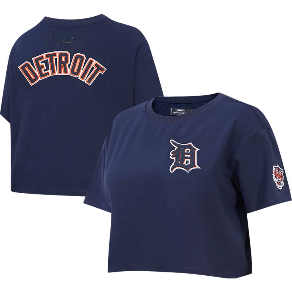 Pro Standard Tigers Classic Team Boxy Cropped T-Shirt - Women's