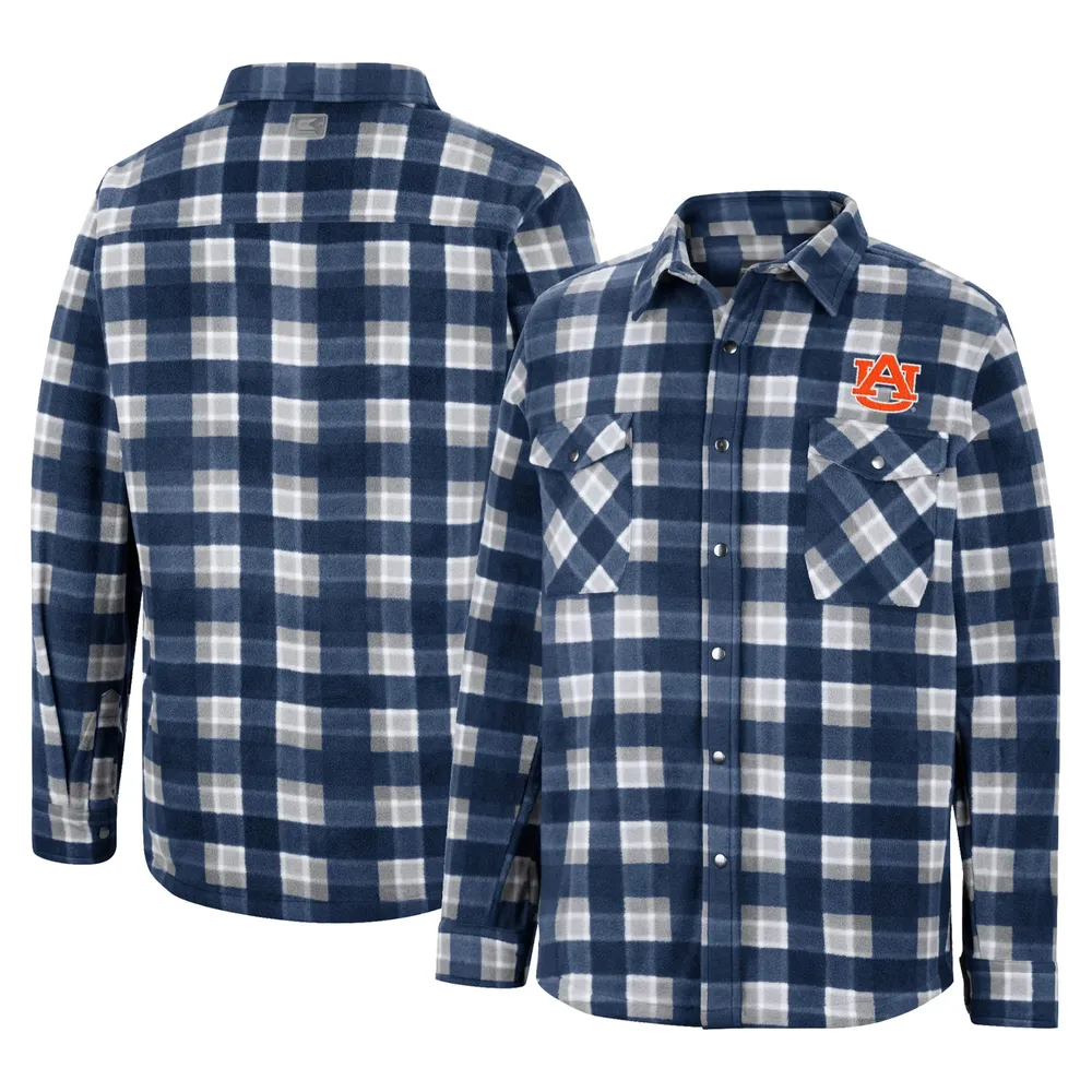 Colosseum Auburn Ellis Plaid Full-Snap Shirt Jacket - Men's