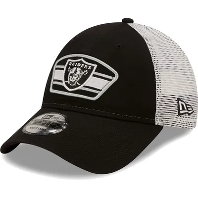 New Era Raiders Logo Patch Trucker 9FORTY Snapback Hat - Men's