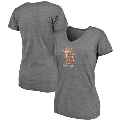 Fanatics Minnesota Vault Primary Logo V-Neck T-Shirt - Women's