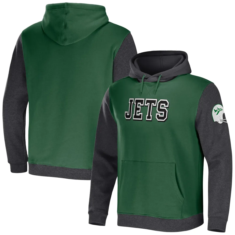 NFL x Darius Rucker Collection by Fanatics Jets Colorblock Pullover Hoodie - Men's